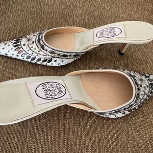 Emma Hope Kitten Heel Mules Sz 38